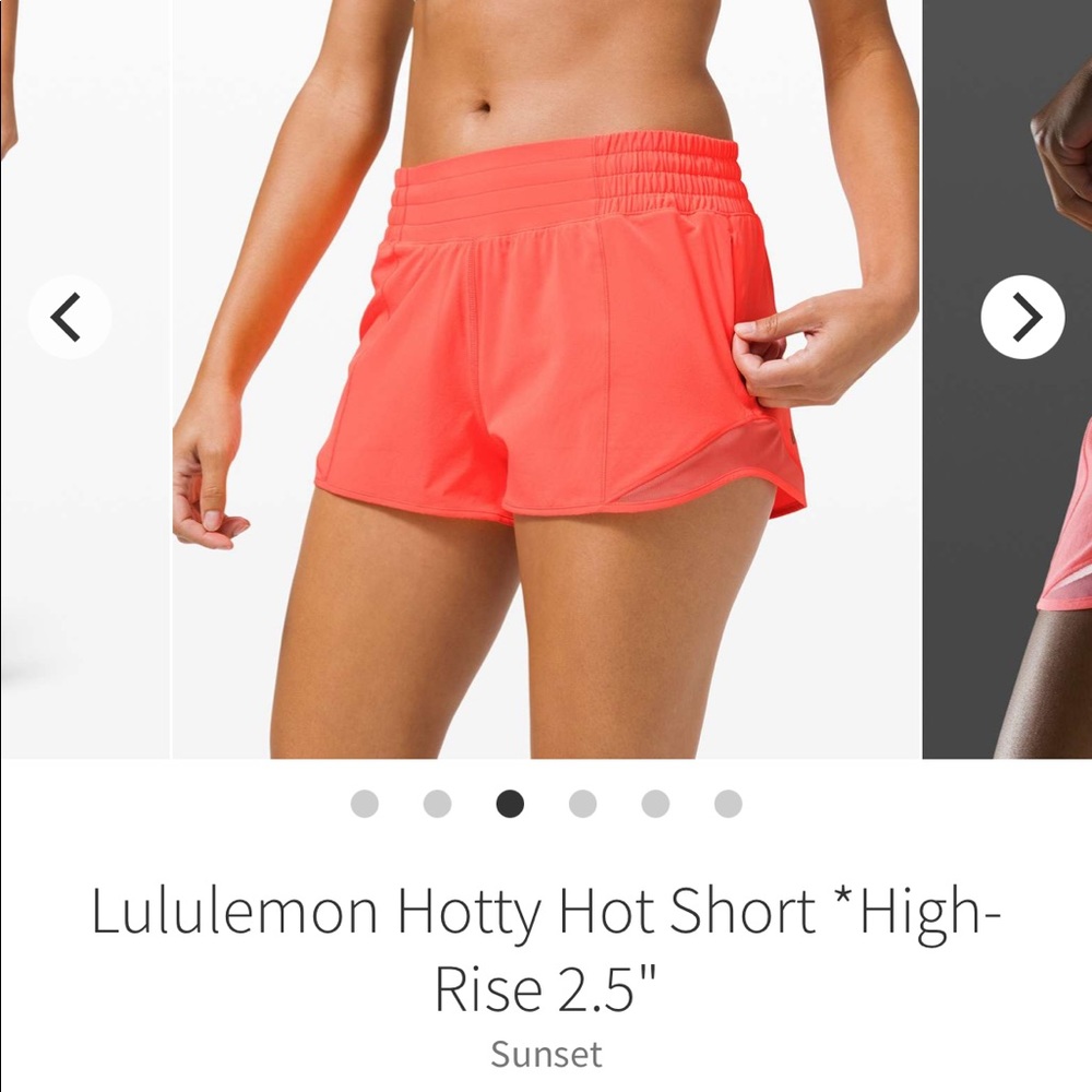 NWT Lululemon Hotty Hot HR 2.5” in Sunset